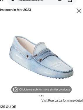Tod's Light Blue Distressed Denim Loafers